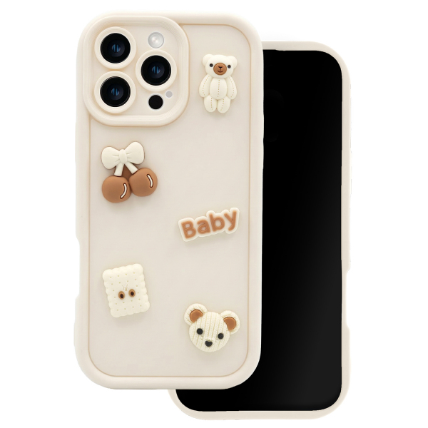 OEM Husă Ultra Trendy 3D Bear, iPhone 16 Pro Max