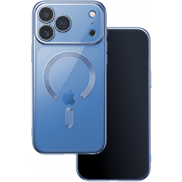 OEM Husă MagSafe Color Chrome Mag, Bleu